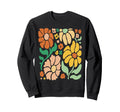 Boho Floral Groovy Flowers Sweatshirt - Custom Art Print for Adults - T-Shirt, Sweatshirt, Hoodie