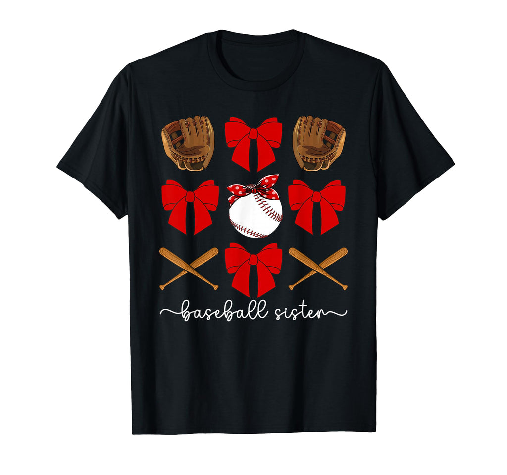 Baseball Sister Coquette Sister T-Shirt - Casual Everyday Wear for Adults - T-Shirt, Sweatshirt, Hoodie