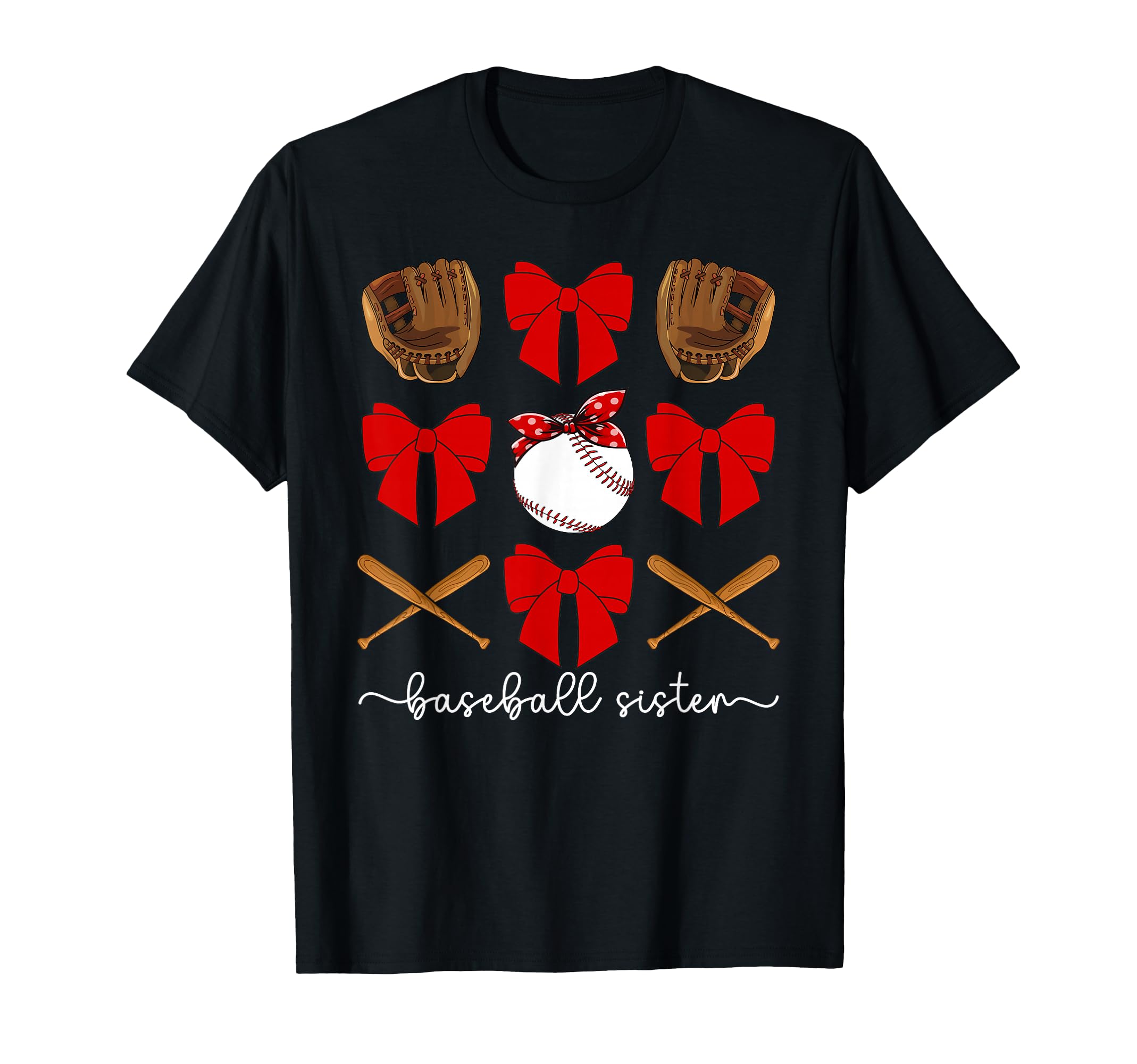 Baseball Sister Coquette Sister T-Shirt - Casual Everyday Wear for Adults - T-Shirt, Sweatshirt, Hoodie