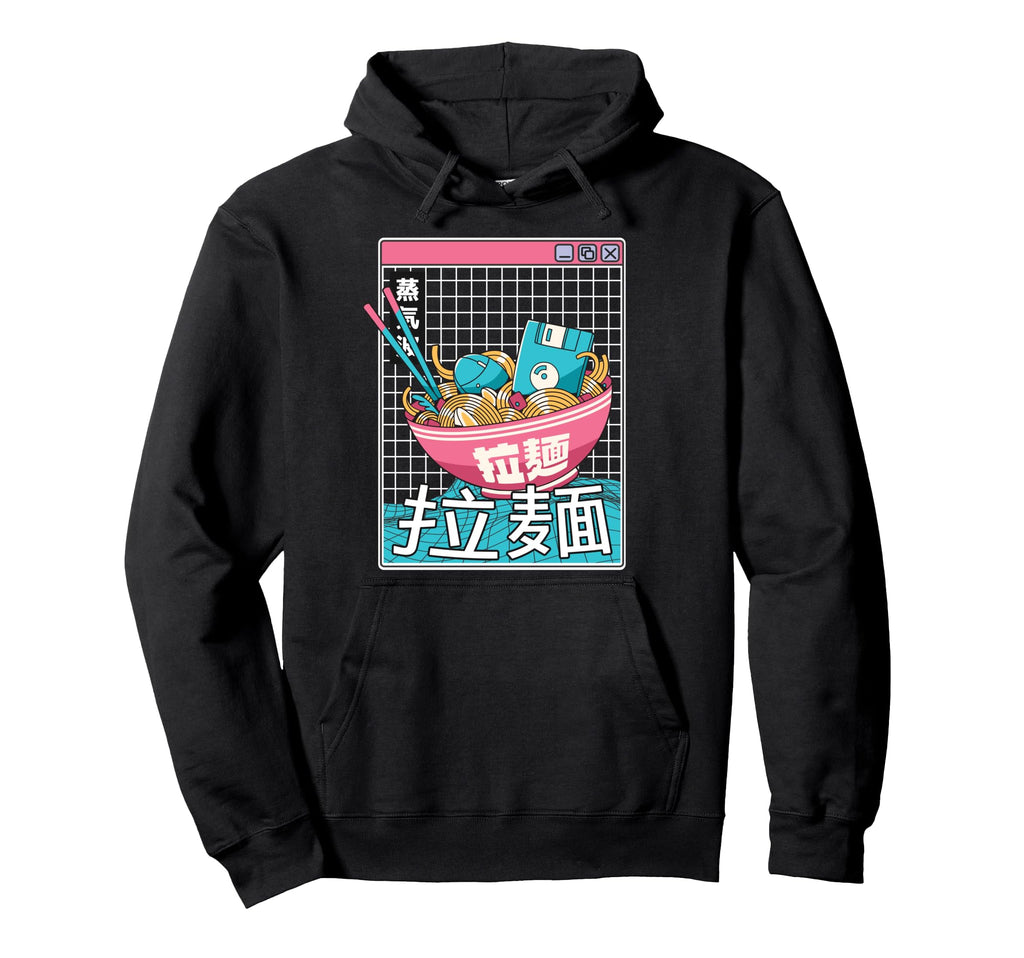 Digital Ramen Bowl Japan Pastel Otaku Hoodie - Unique Graphic for Adults - T-Shirt, Sweatshirt, Hoodie