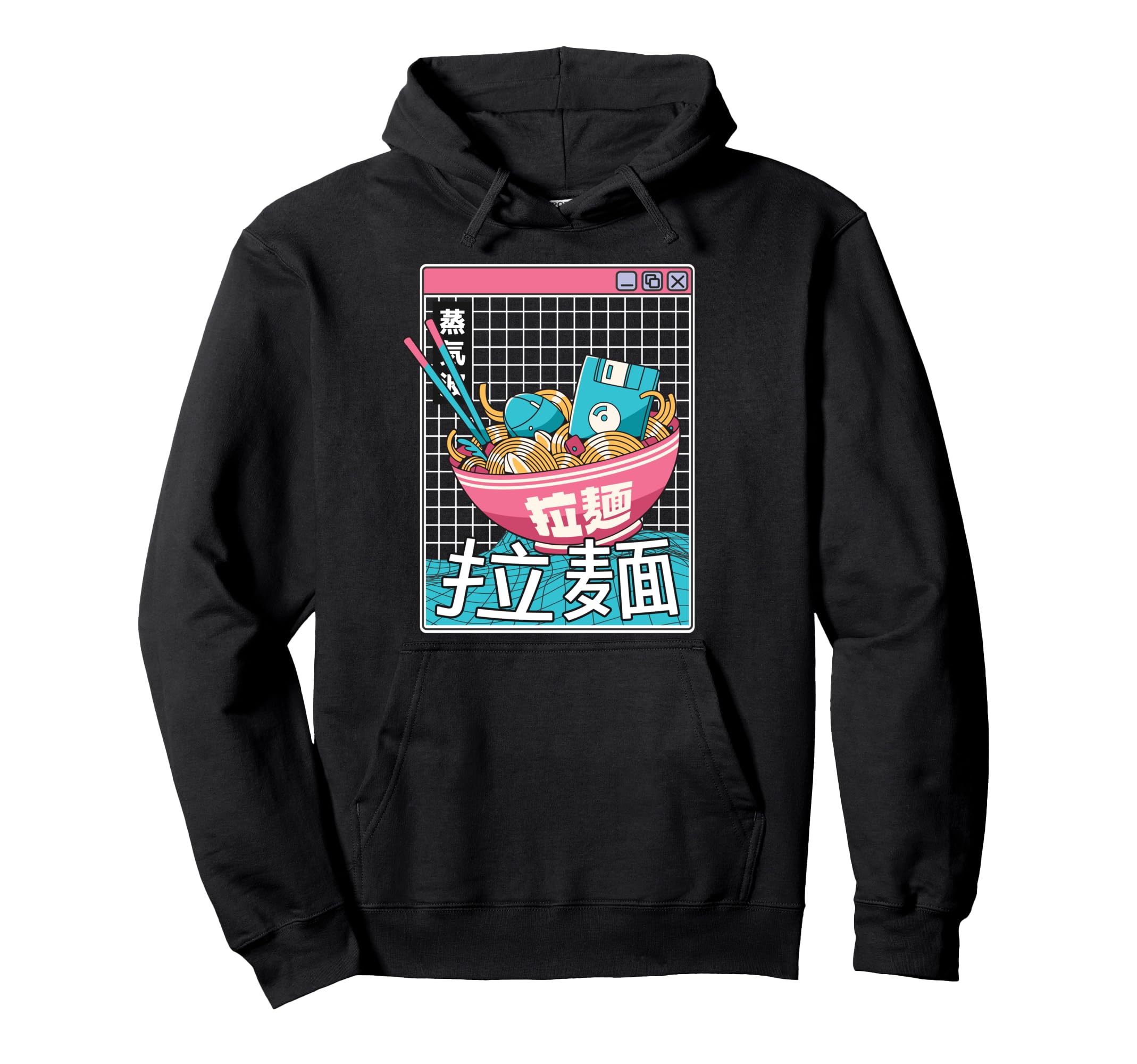 Digital Ramen Bowl Japan Pastel Otaku Hoodie - Unique Graphic for Adults - T-Shirt, Sweatshirt, Hoodie