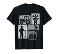 Farmer Collage Farming Rancher Cowboy Farm T-Shirt - Trendy Graphic Unisex - T-Shirt, Sweatshirt, Hoodie