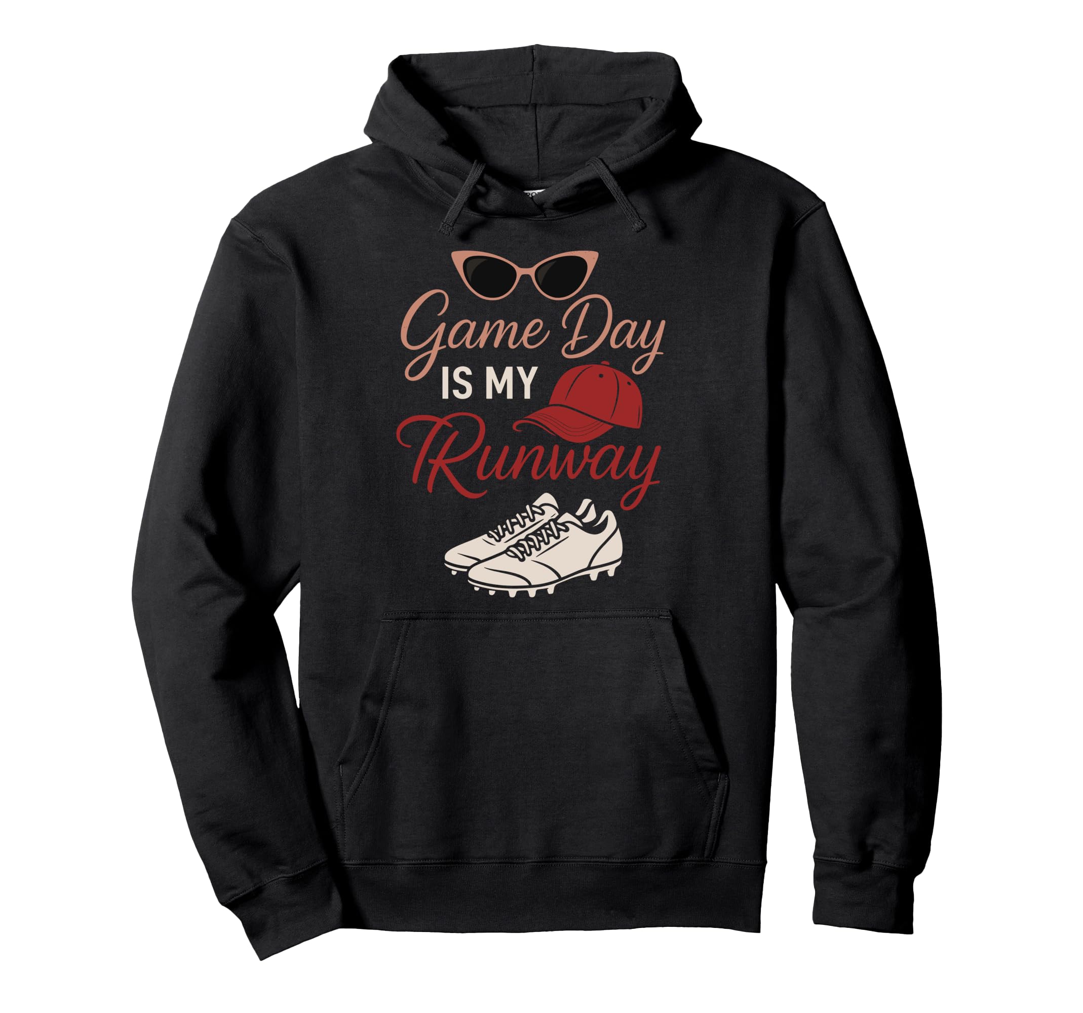 Baseball Mom Dugout Life Game Day Hoodie - Fun Novelty Design Men Women - T-Shirt, Sweatshirt, Hoodie