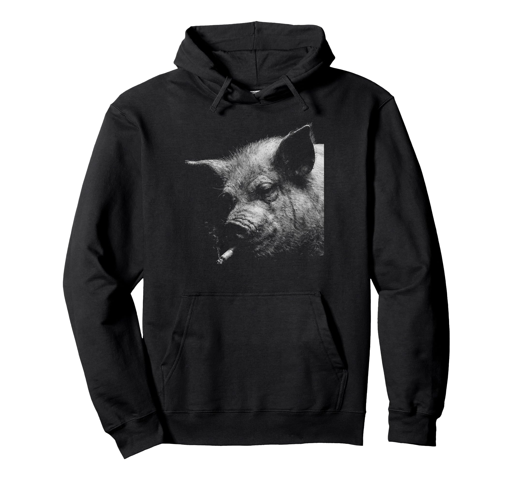 Grunge Cigarette Pig Meme 90S Smoking Hoodie - Custom Art Print for Adults - T-Shirt, Sweatshirt, Hoodie
