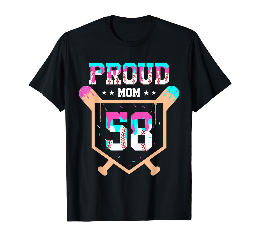 Proud Mom Baseball Player Number 58 Ice T-Shirt - Graphic Print Men Women - T-Shirt, Sweatshirt, Hoodie