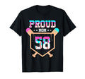 Proud Mom Baseball Player Number 58 Ice T-Shirt - Graphic Print Men Women - T-Shirt, Sweatshirt, Hoodie