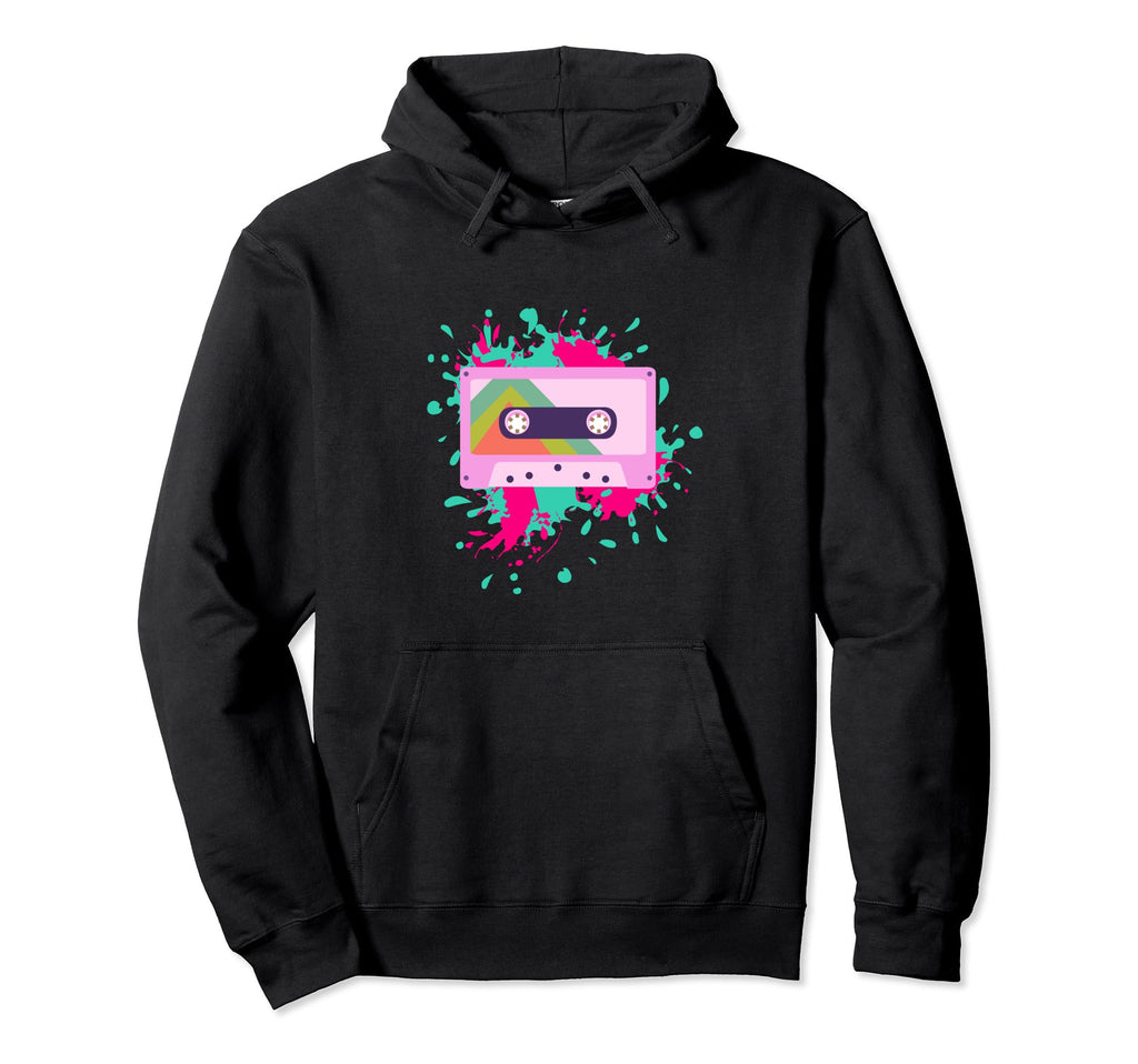 80S 90S Audio Music Colored Cassette Tape Hoodie - Unique Graphic Unisex - T-Shirt, Sweatshirt, Hoodie