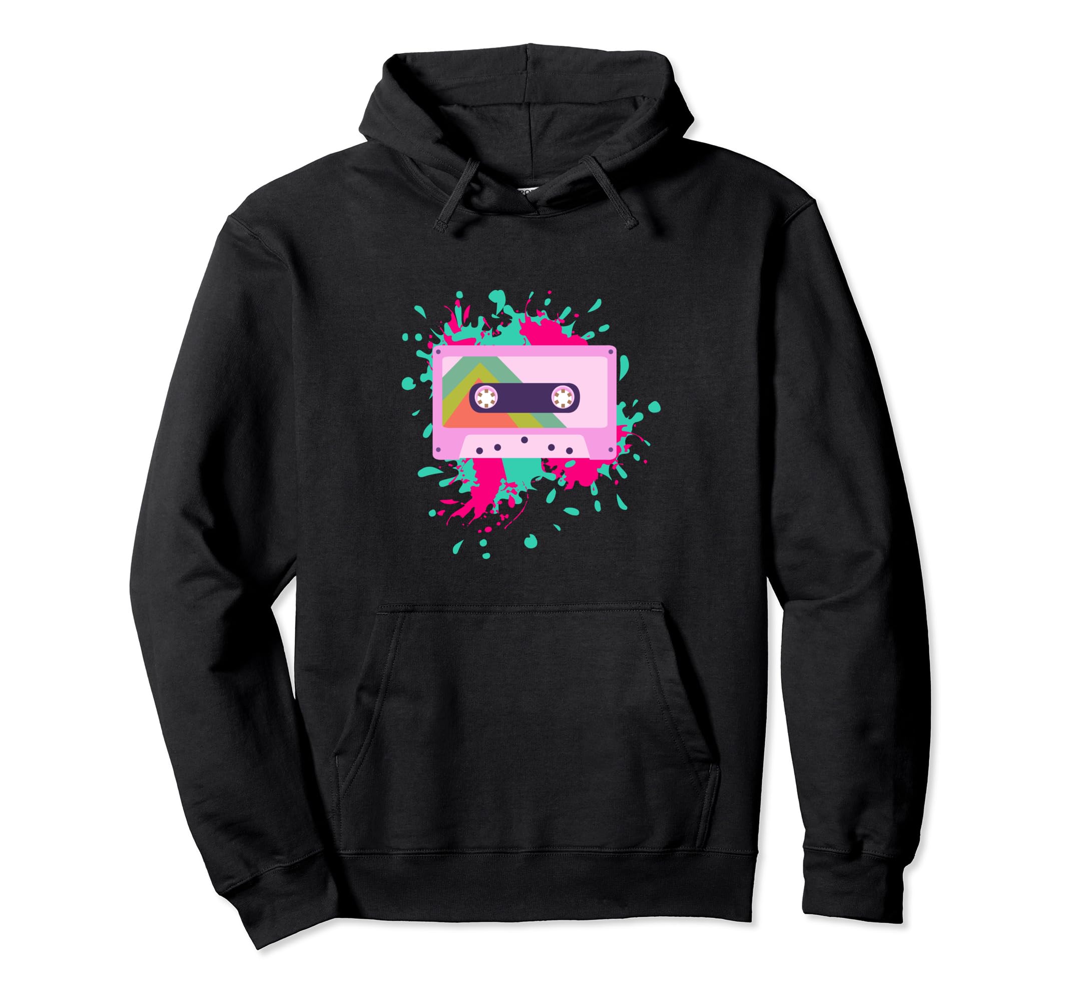 80S 90S Audio Music Colored Cassette Tape Hoodie - Unique Graphic Unisex - T-Shirt, Sweatshirt, Hoodie
