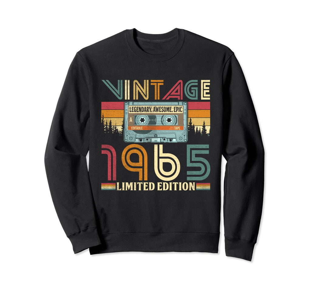 1965 Funny 60Th Birthday Cassette Sweatshirt - Unique Graphic Men Women - T-Shirt, Sweatshirt, Hoodie