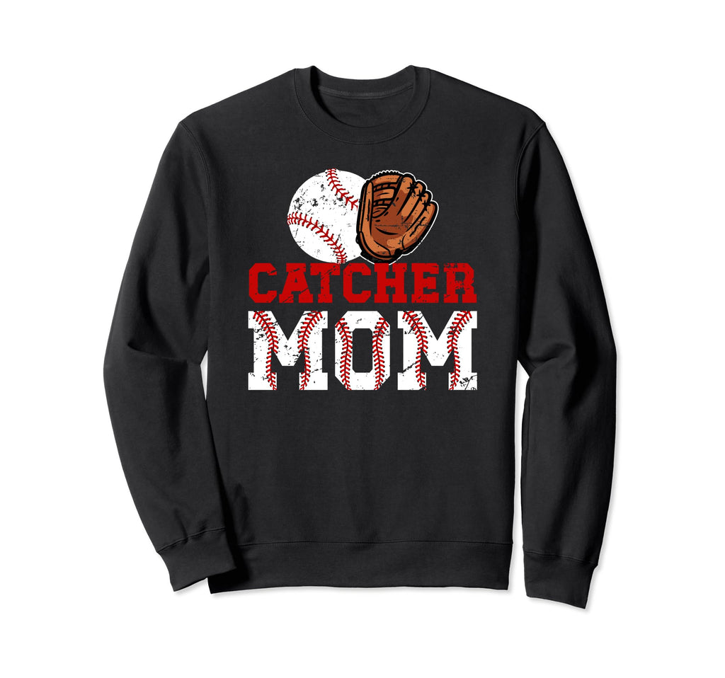 Baseball Catcher Mom Baseball Sweatshirt - Unique Graphic for Adults - T-Shirt, Sweatshirt, Hoodie