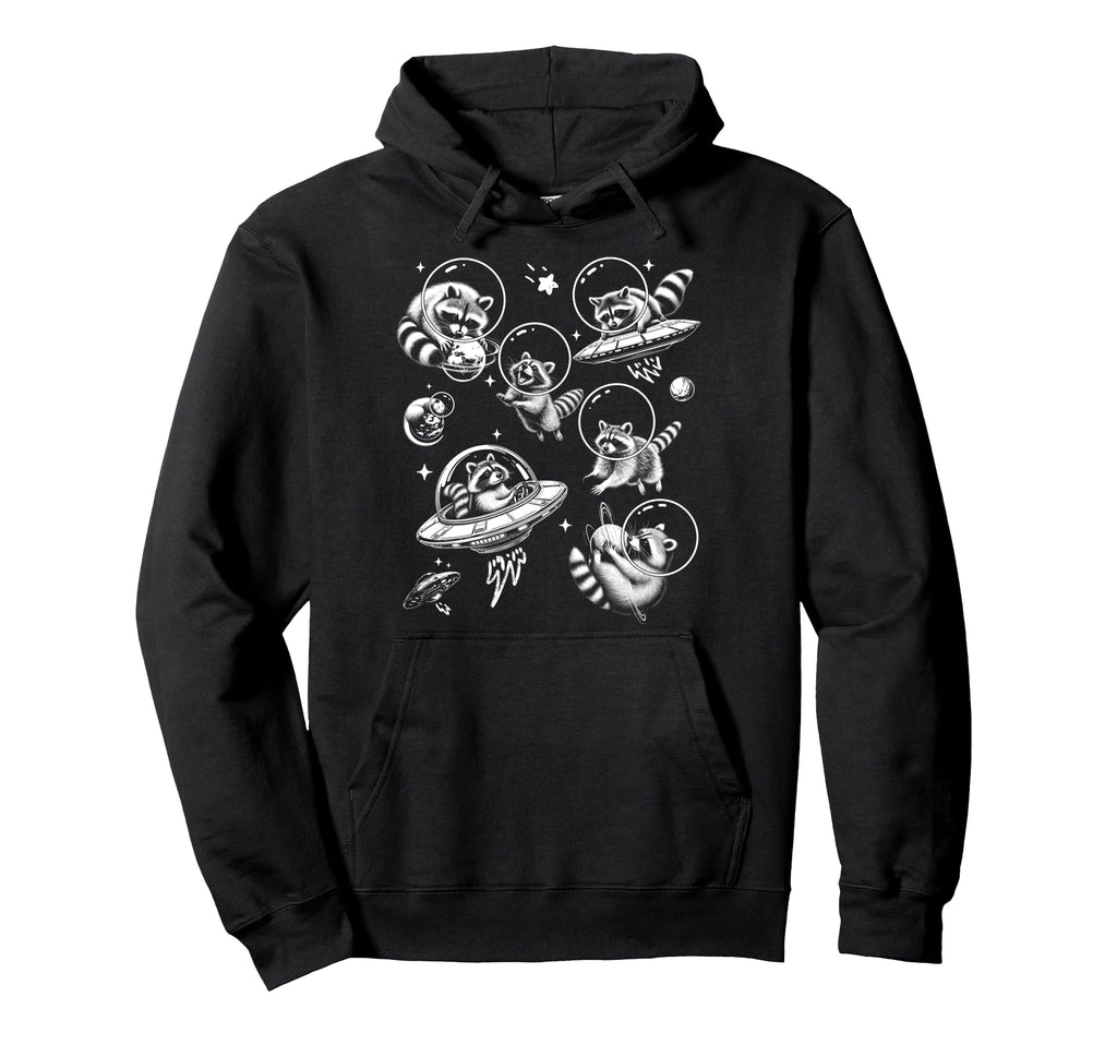 Hilarious Raccoon Astronaut Space Hoodie - Fun Novelty Design Men Women - T-Shirt, Sweatshirt, Hoodie