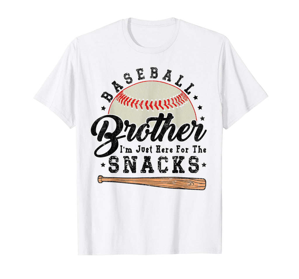 Funny Baseball Im Just Here Snacks T-Shirt - Aesthetic Graphic Men Women - T-Shirt, Sweatshirt, Hoodie