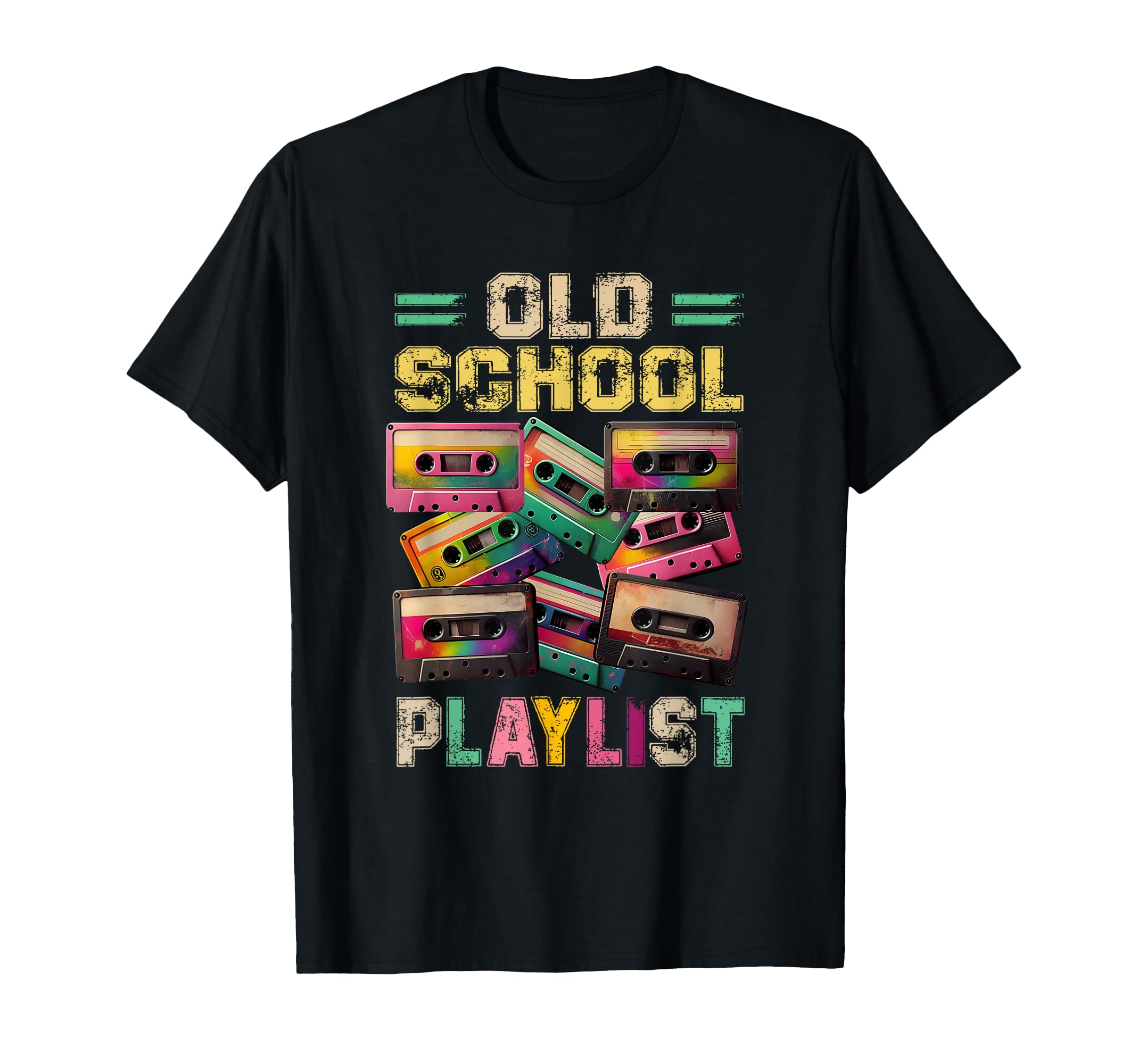 Oldschool Playlist Cassette Tapes T-Shirt - Aesthetic Graphic for Adults - T-Shirt, Sweatshirt, Hoodie