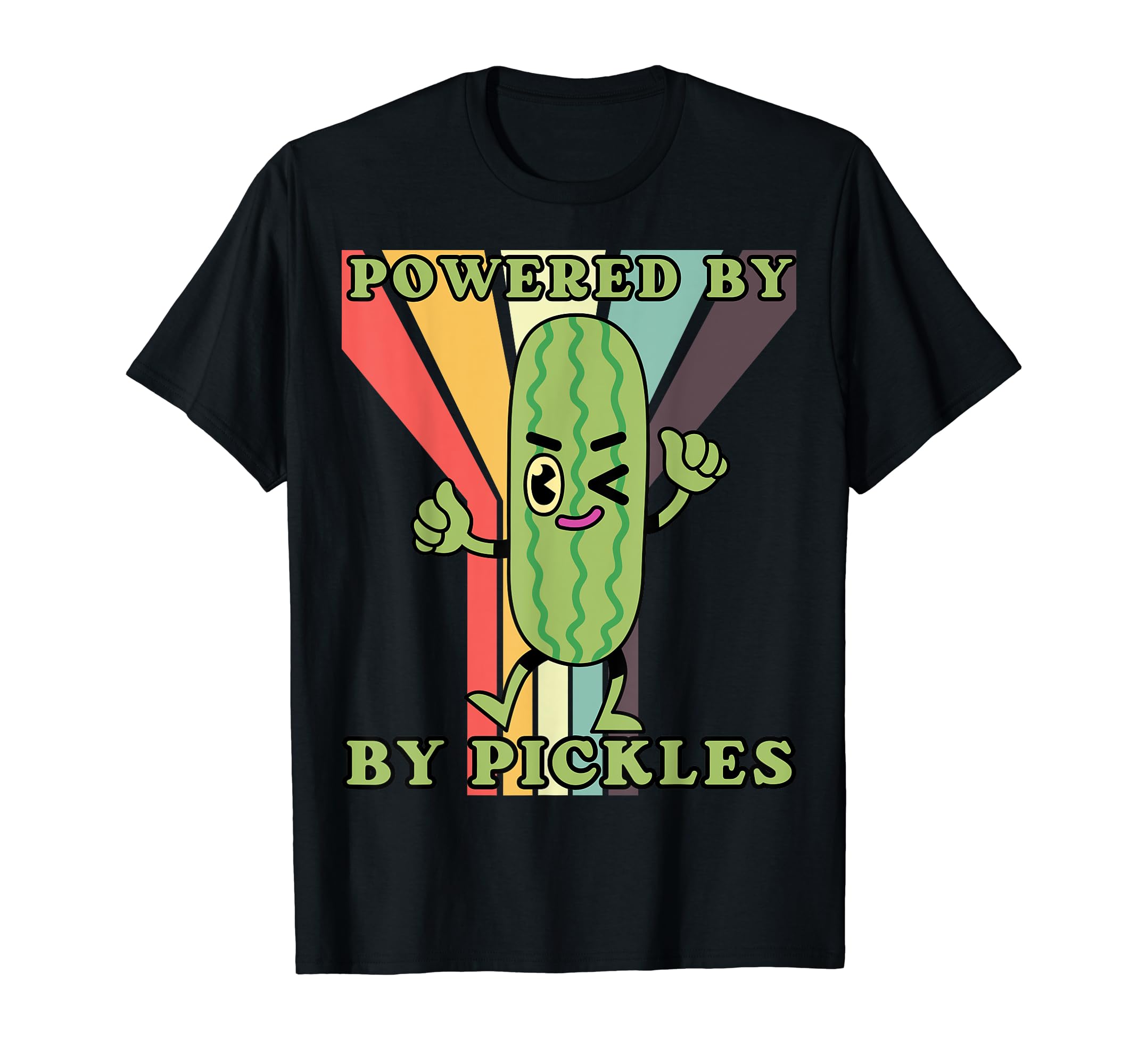 Powered Pickles Rainbow T-Shirt - Trendy Graphic Men Women - T-Shirt, Sweatshirt, Hoodie
