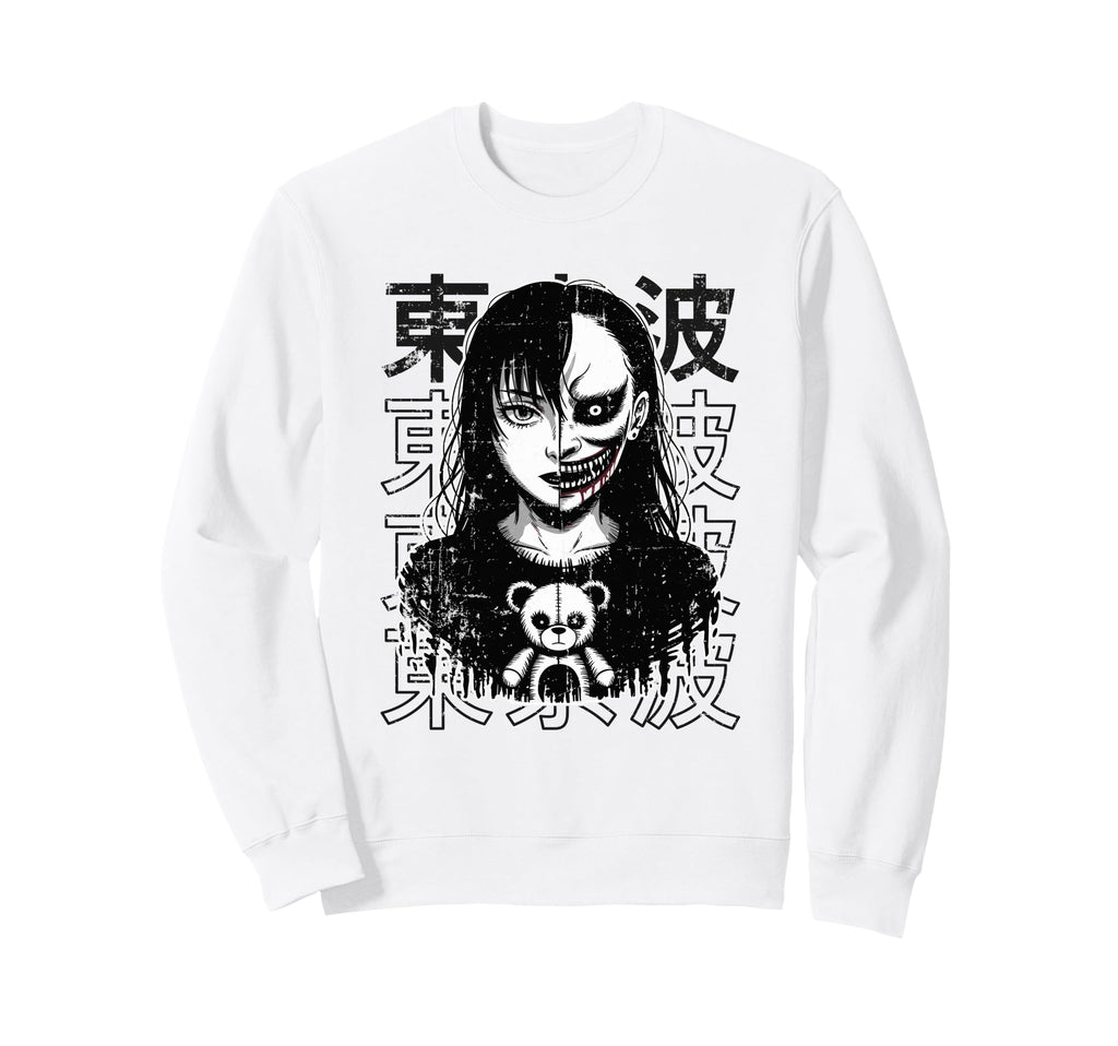 Japanese Horror Anime Manga Y2K Sweatshirt - Custom Art Print Unisex - T-Shirt, Sweatshirt, Hoodie