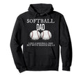 Softball Dad Like Baseball But Bigger Hoodie - Minimalist Print Unisex - T-Shirt, Sweatshirt, Hoodie