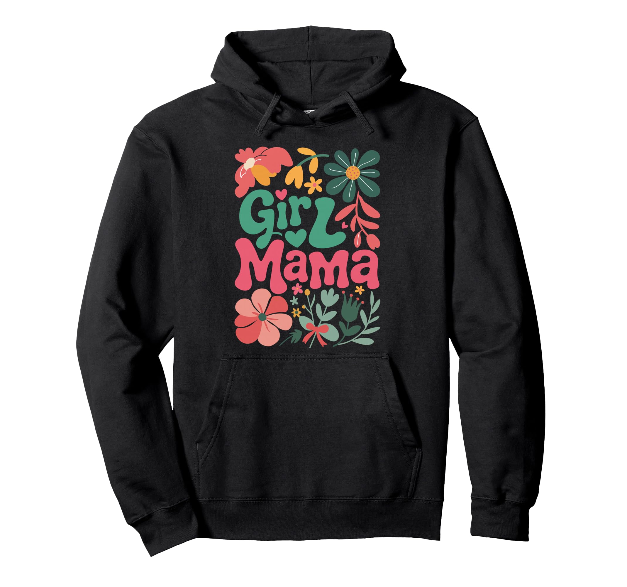 Mama Floral Mothers Day Boho Flower Hoodie - Trendy Graphic Unisex - T-Shirt, Sweatshirt, Hoodie