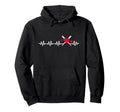 Baseball Softball Baseball Mom Heartbeat Hoodie - Minimalist Print Unisex - T-Shirt, Sweatshirt, Hoodie