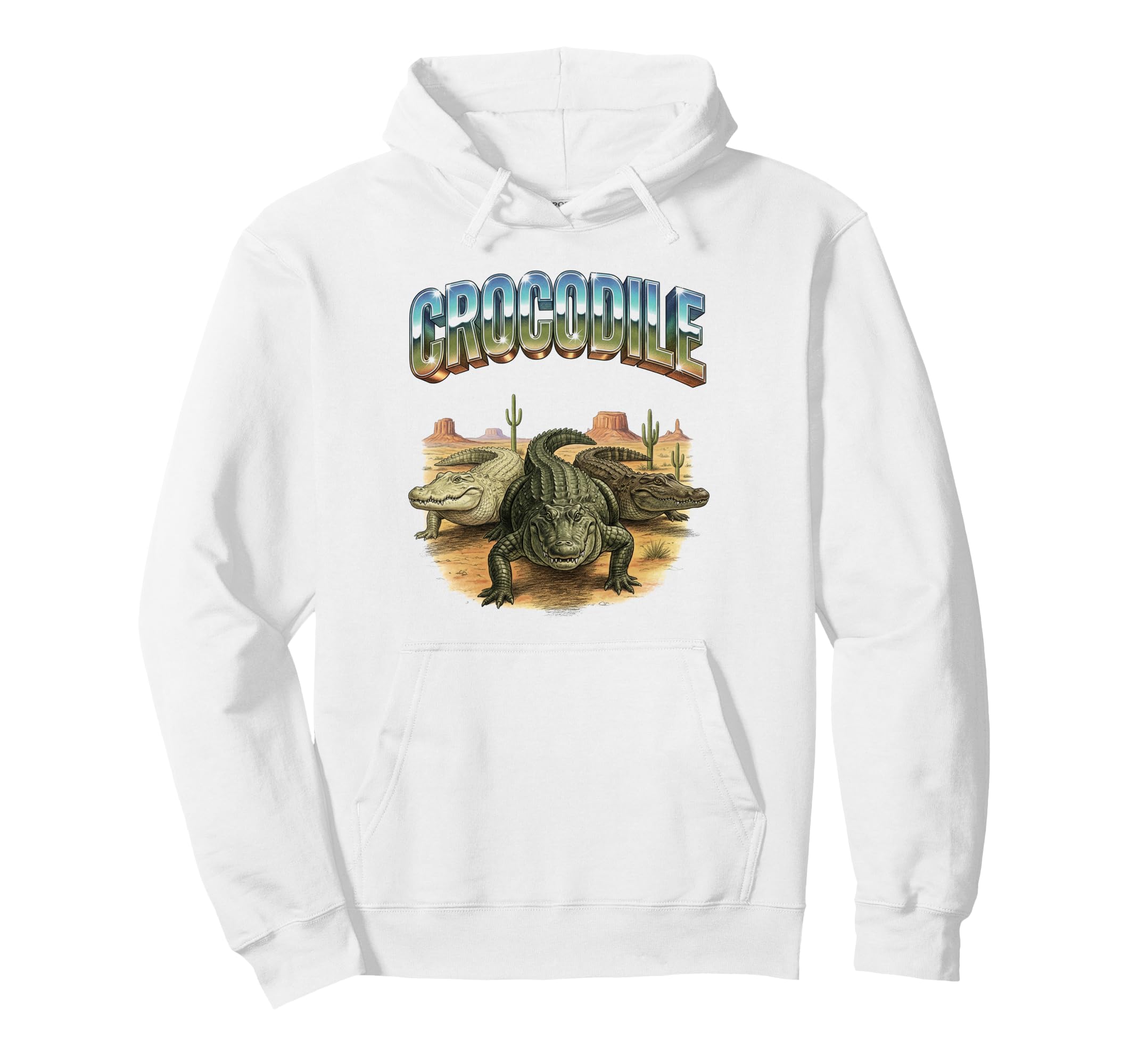 Crocodile 70S 90S Crocodile Animal Lover Hoodie - Aesthetic Graphic Unisex - T-Shirt, Sweatshirt, Hoodie