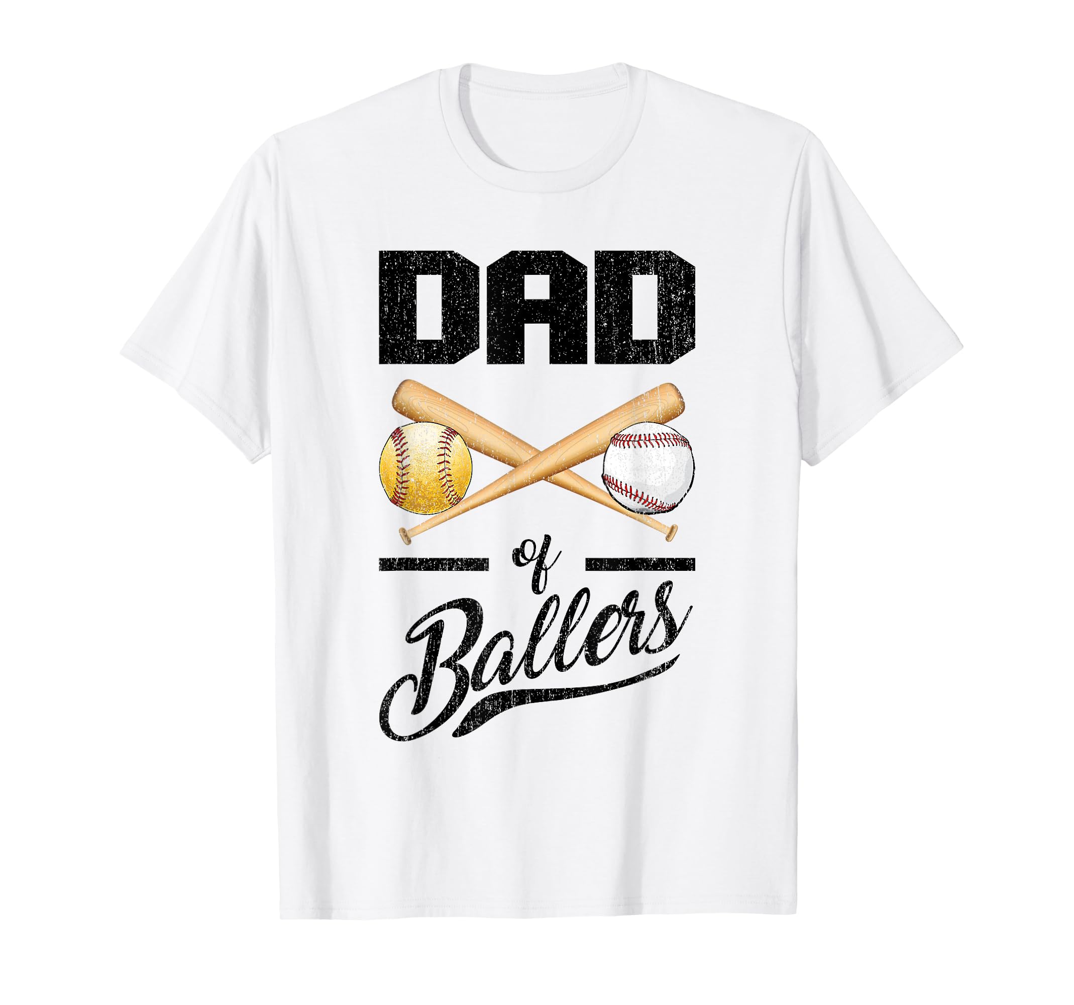 Dad Ballers Dad Baseball And Softball T-Shirt - Aesthetic Graphic Unisex - T-Shirt, Sweatshirt, Hoodie