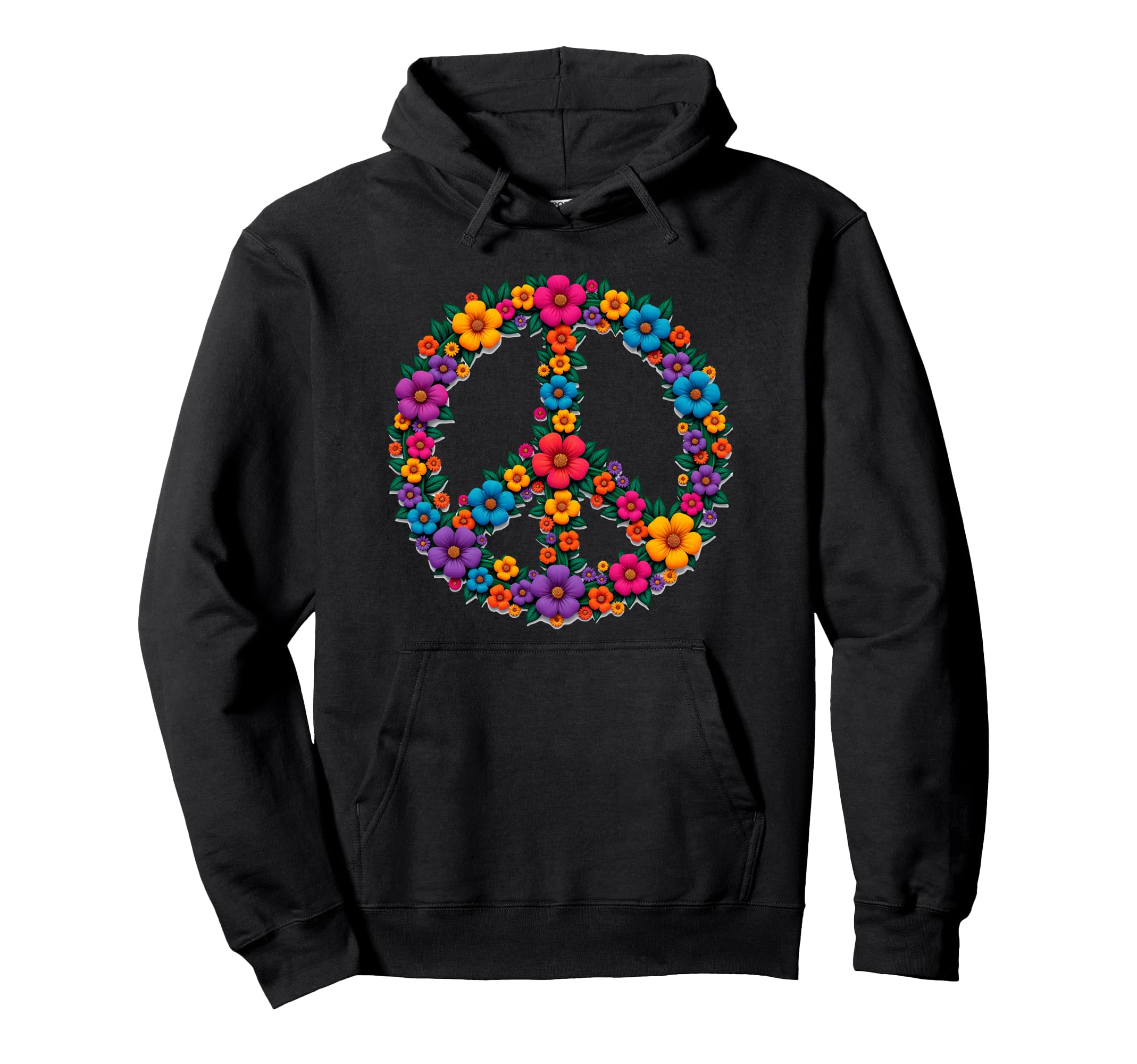 60S 70S Flower Power Groovy Love Hoodie - Casual Everyday Wear for Adults - T-Shirt, Sweatshirt, Hoodie