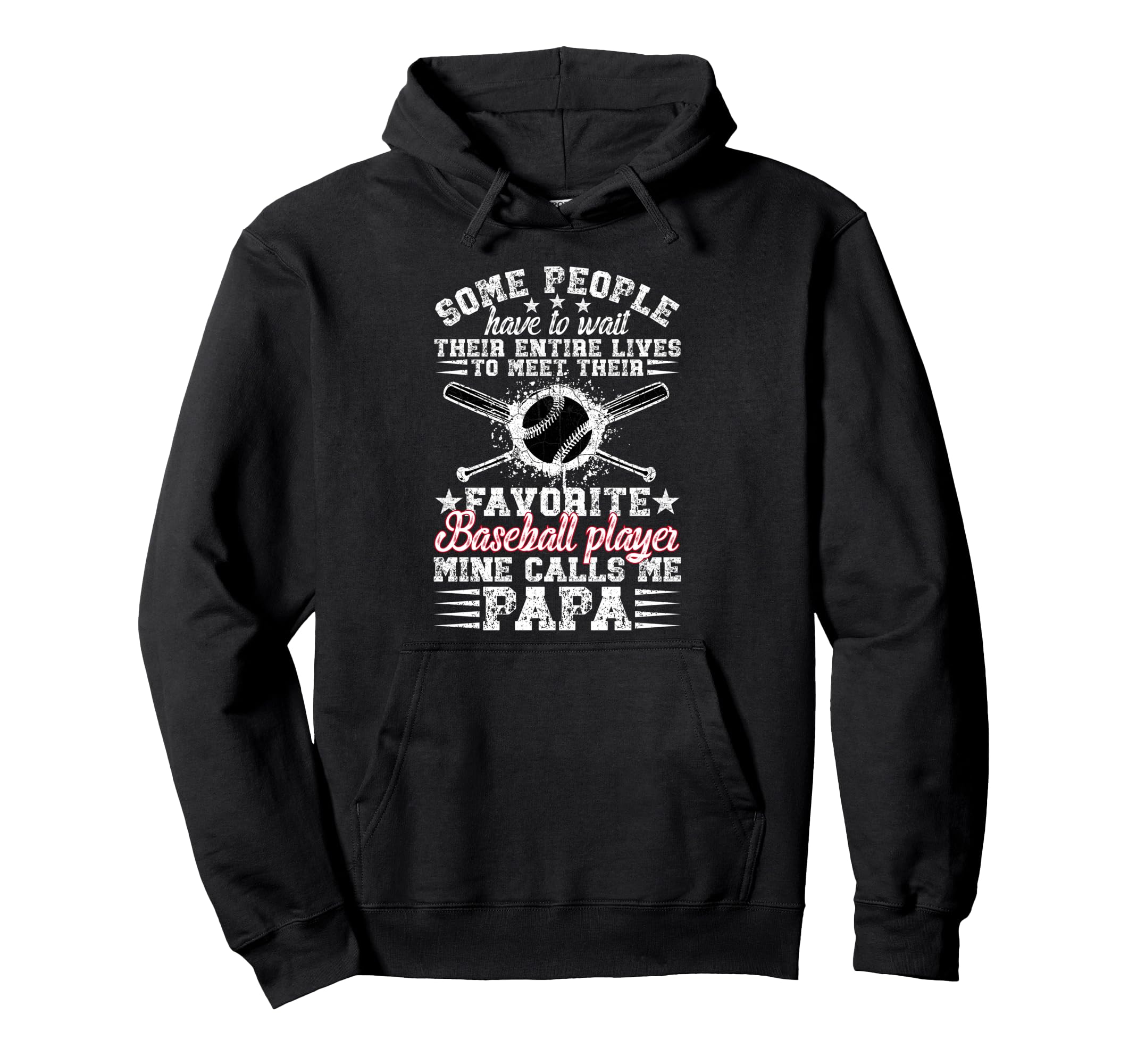 Proud Baseball Papa Baseball Player Papa Hoodie - Aesthetic Graphic Unisex - T-Shirt, Sweatshirt, Hoodie