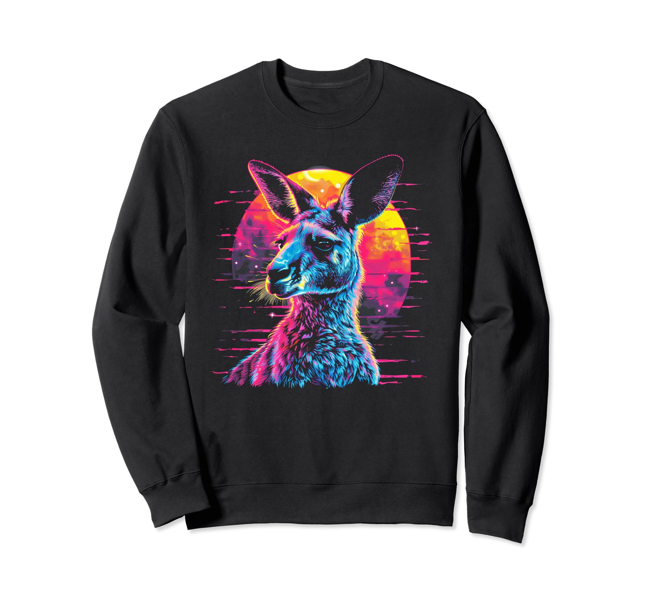 Kangaroo Vaporwave Aesthetic Sweatshirt - Casual Everyday Wear for Adults - T-Shirt, Sweatshirt, Hoodie
