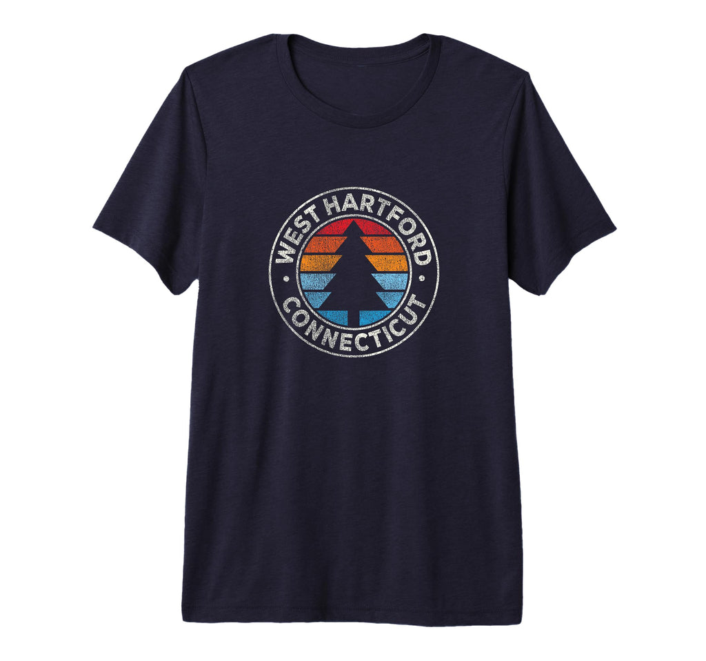 West Hartford Connecticut Ct 70S Tri T-Shirt - Streetwear Style for Adults - T-Shirt, Sweatshirt, Hoodie