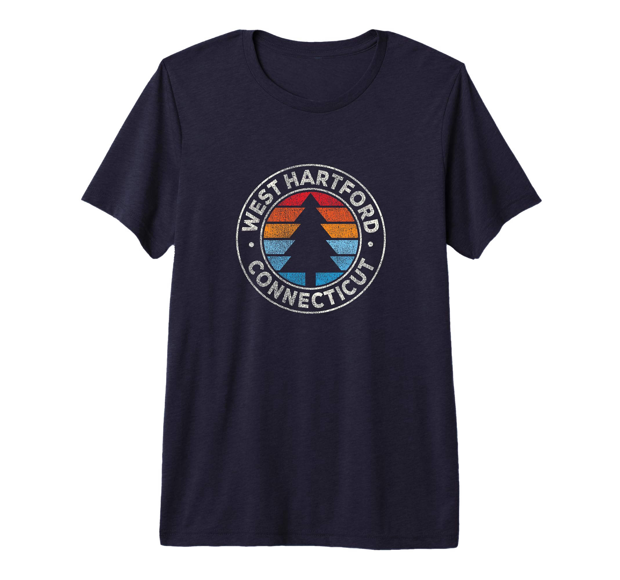 West Hartford Connecticut Ct 70S Tri T-Shirt - Streetwear Style for Adults - T-Shirt, Sweatshirt, Hoodie
