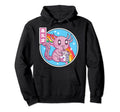 Axolotl Drinking Strawberry Milk Japan Hoodie - Minimalist Print Men Women - T-Shirt, Sweatshirt, Hoodie