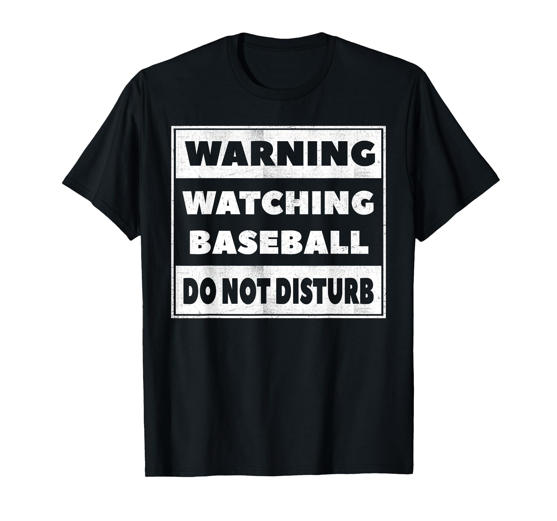 Warning Watching Baseball Do Not T-Shirt - Unique Graphic for Adults - T-Shirt, Sweatshirt, Hoodie