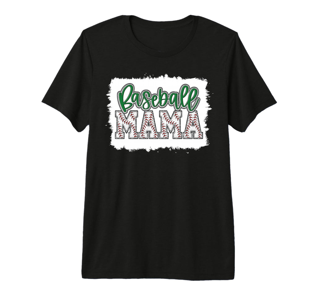 Baseball Mom Green Baseball Mama Matching T-Shirt - Unique Graphic Unisex - T-Shirt, Sweatshirt, Hoodie