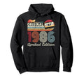 Original 1986 Birthday Guitar Hoodie - Aesthetic Graphic Men Women - T-Shirt, Sweatshirt, Hoodie