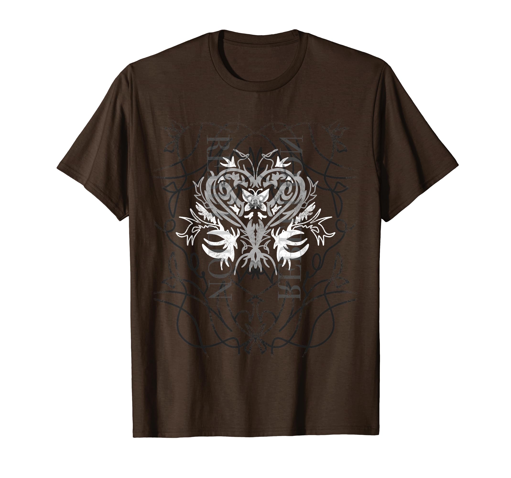 Brown Butterfly Tattoo Fairycore T-Shirt - Fun Novelty Design for Adults - T-Shirt, Sweatshirt, Hoodie