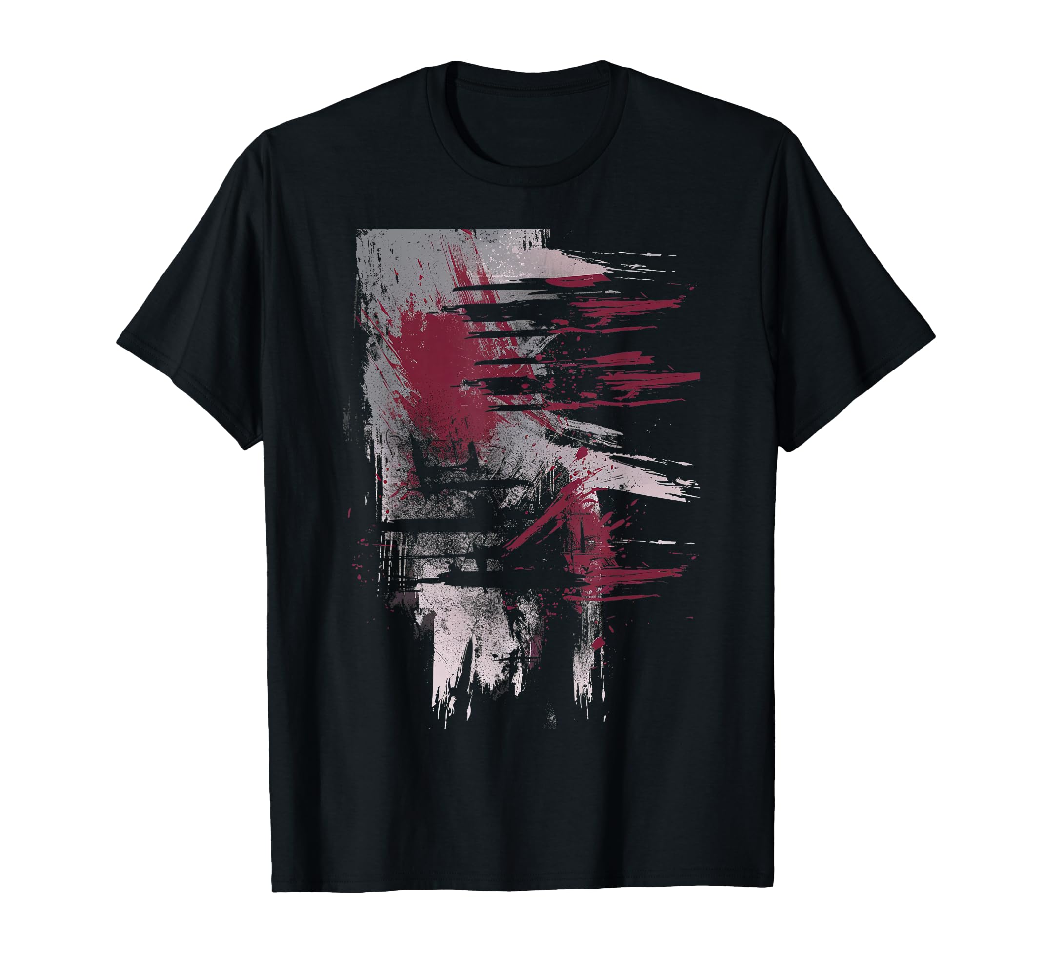 Grunge Black And Red Artistic T-Shirt - Streetwear Style for Adults - T-Shirt, Sweatshirt, Hoodie