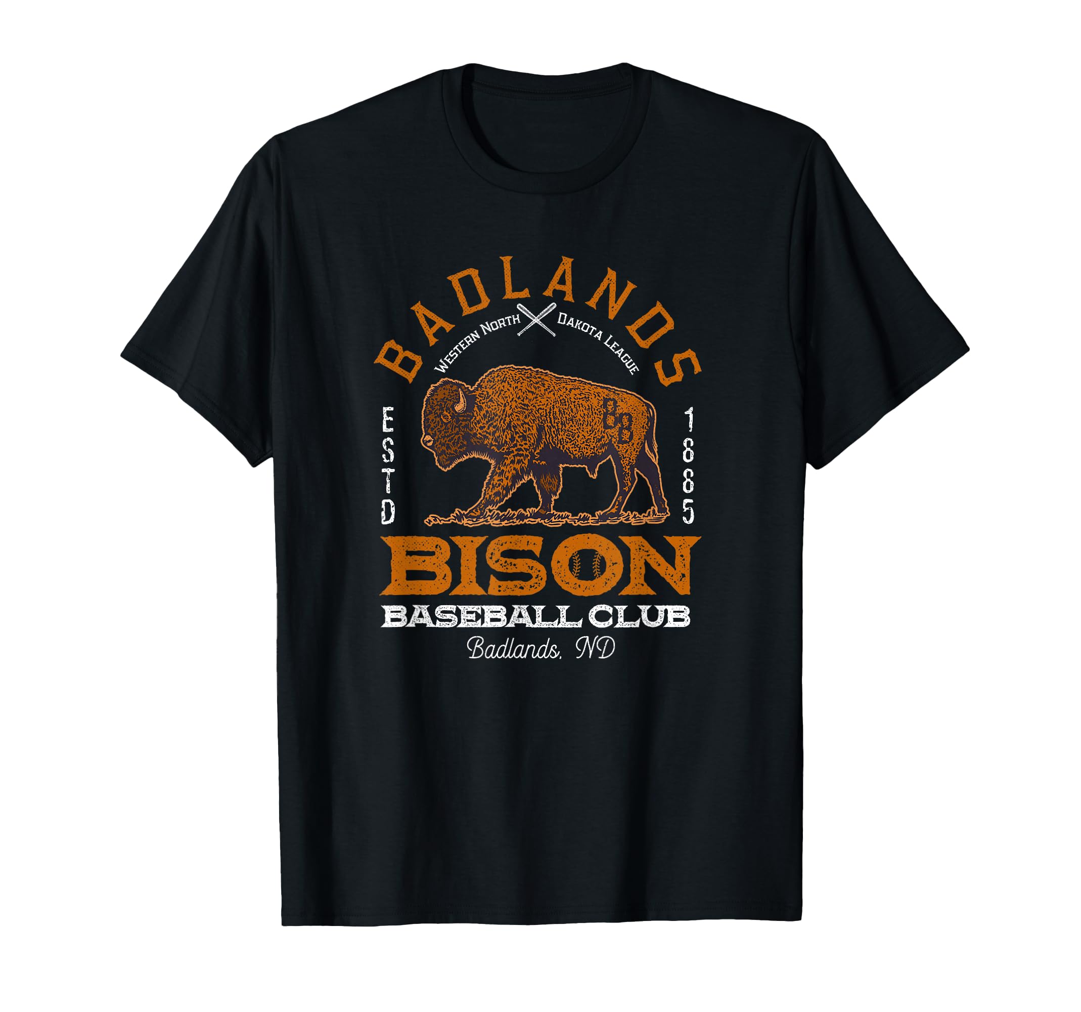 American Bison Baseball Minor League T-Shirt - Minimalist Print for Adults - T-Shirt, Sweatshirt, Hoodie