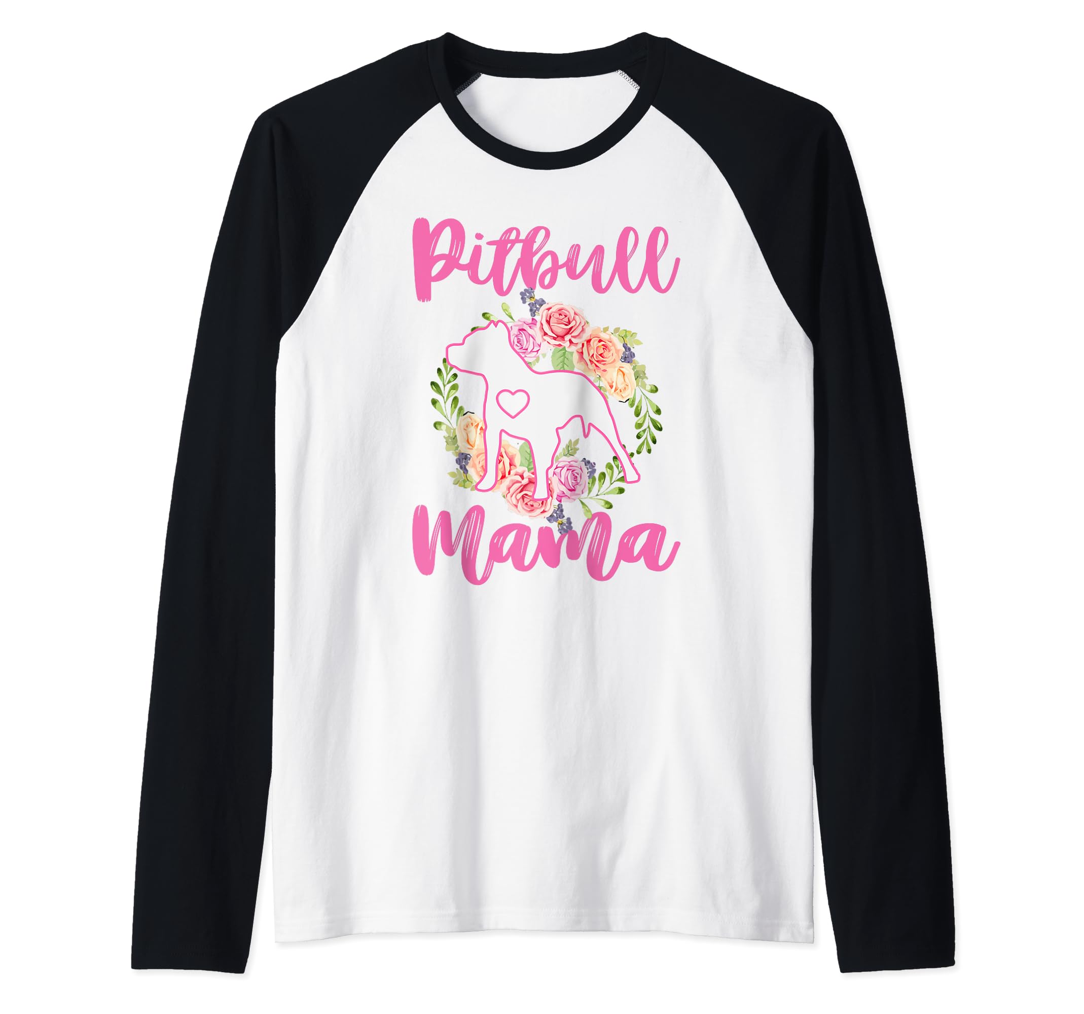 Pitbull Mama Mother Dog Flowers T-Shirt - Aesthetic Graphic for Adults - T-Shirt, Sweatshirt, Hoodie