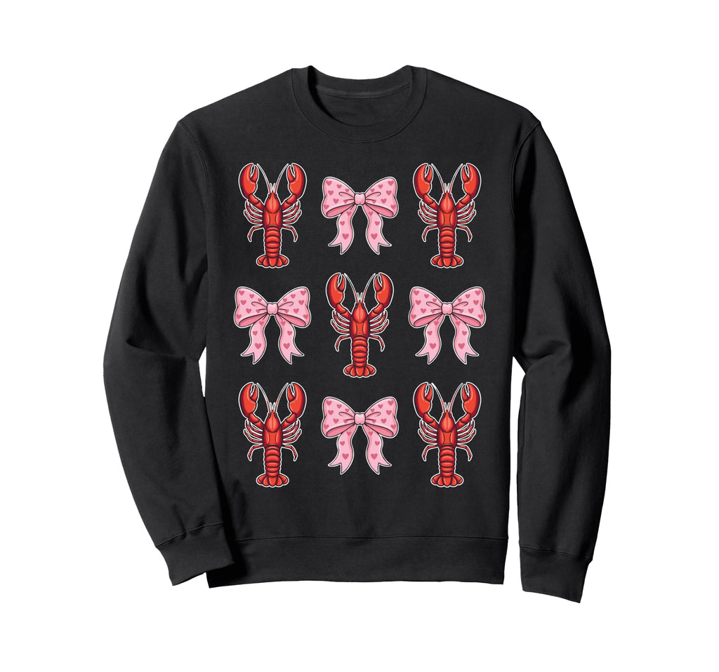 Coquette Bow Crawfish Y2K Aesthetic Sweatshirt - Fun Novelty Design Unisex - T-Shirt, Sweatshirt, Hoodie