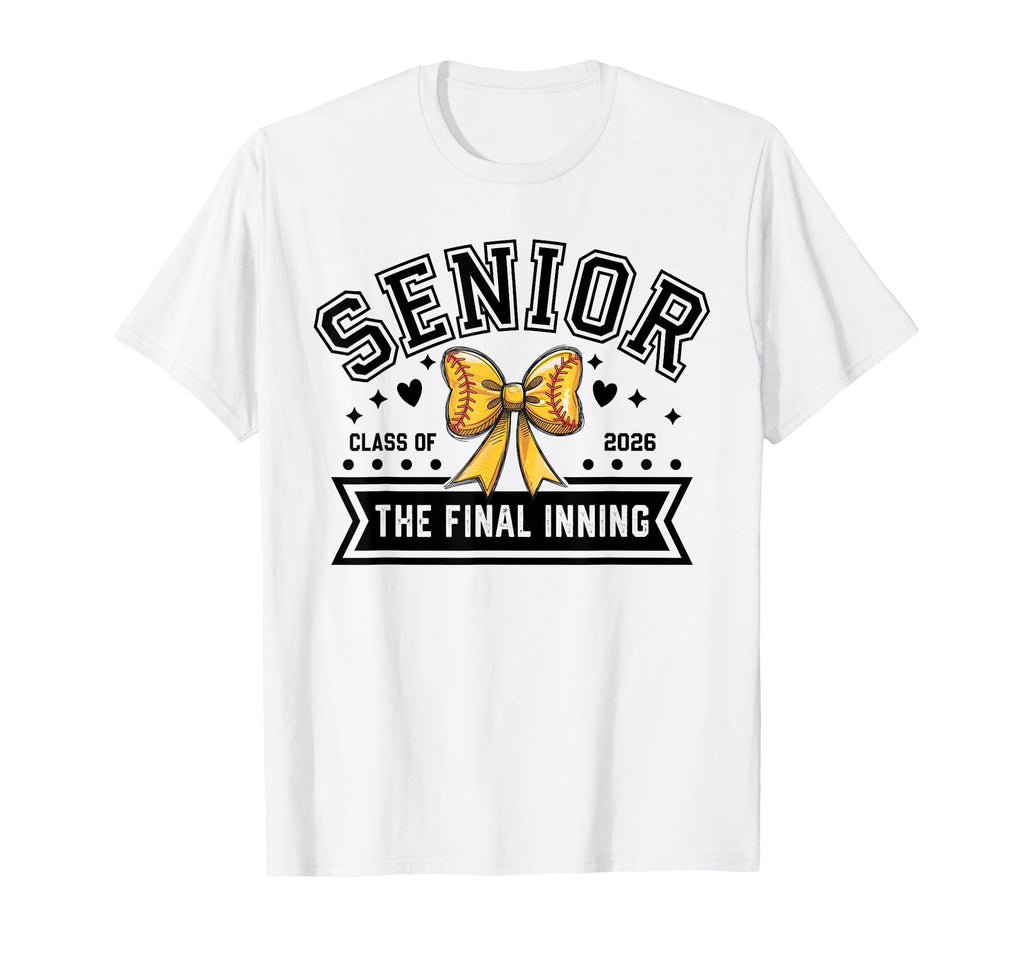 Senior Softball Class 2026 Crew T-Shirt - Novelty Apparel for Adults - T-Shirt, Sweatshirt, Hoodie