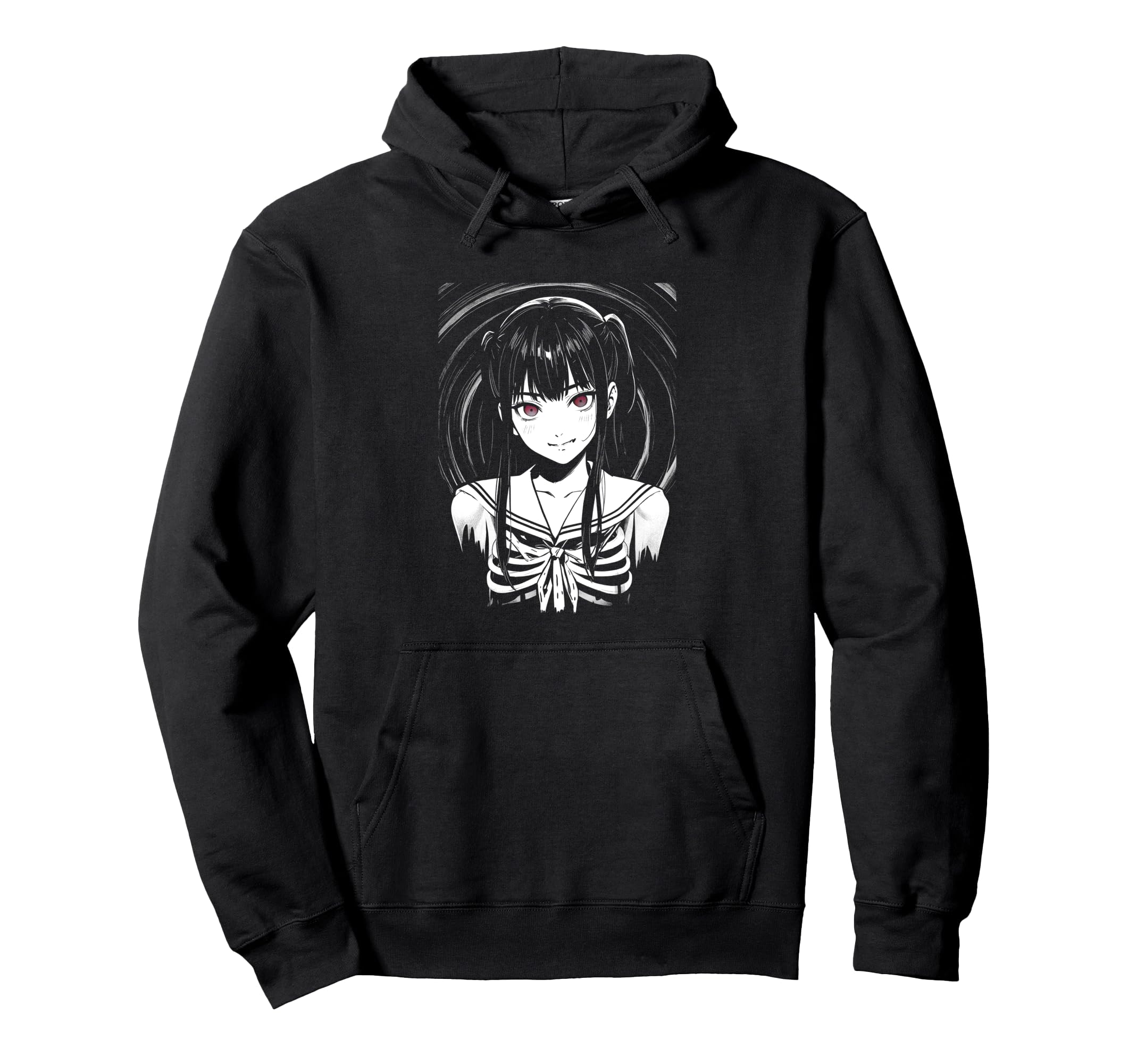 Y2K Goth Anime Sad Inside Aesthetic Grunge Hoodie - Graphic Print Unisex - T-Shirt, Sweatshirt, Hoodie