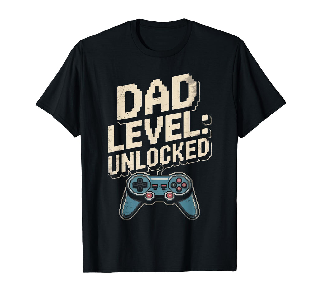 Dad Level Unlocked Gamer Fathers Day T-Shirt - Novelty Apparel for Adults - T-Shirt, Sweatshirt, Hoodie