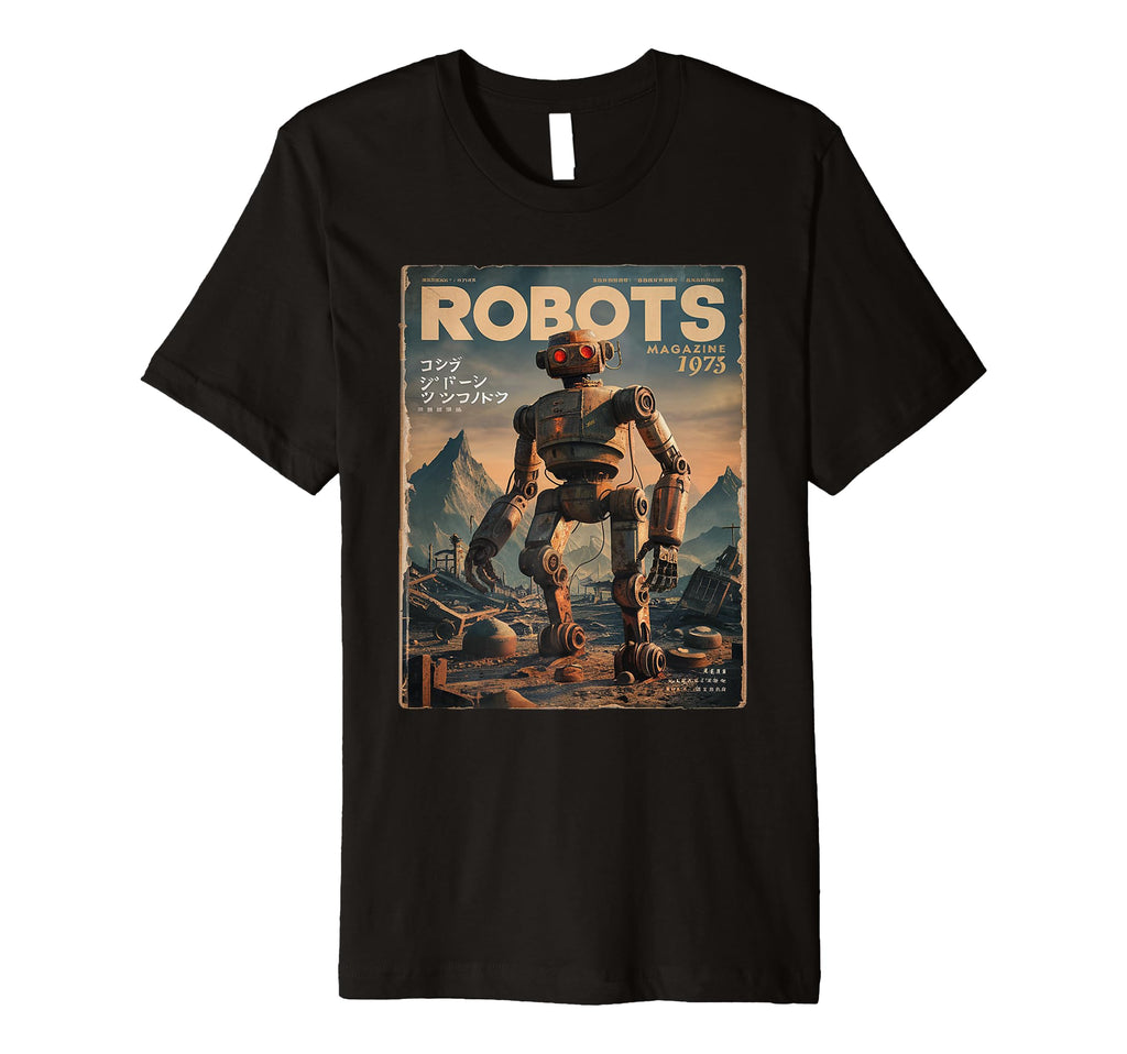 Fantasy Robot 70S Magazin Japanese T-Shirt - Custom Art Print for Adults - T-Shirt, Sweatshirt, Hoodie
