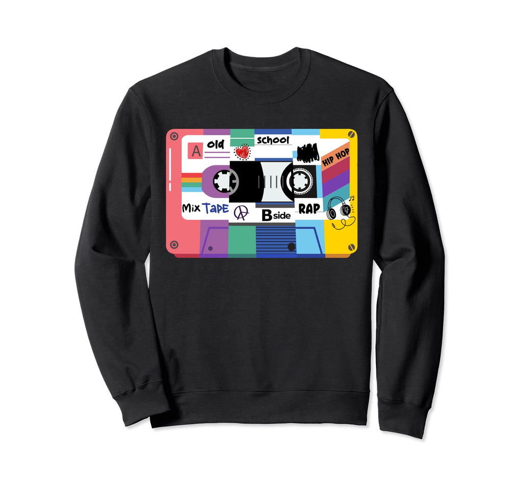Old School Rap Hip Hop Mixtape Sweatshirt - Custom Art Print for Adults - T-Shirt, Sweatshirt, Hoodie