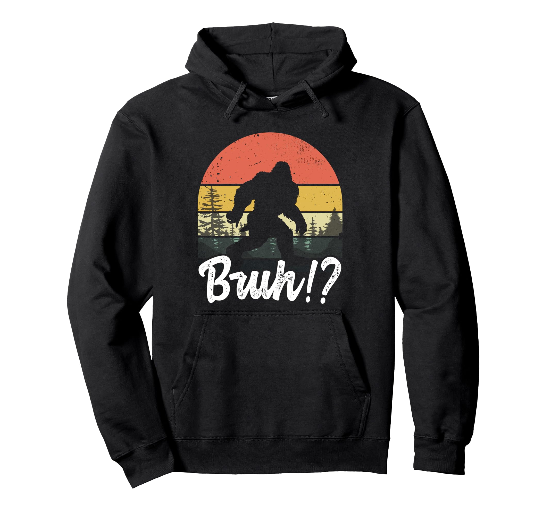 Bigfoot Sasquatch Bruh Sunset Hoodie - Custom Art Print Unisex - T-Shirt, Sweatshirt, Hoodie