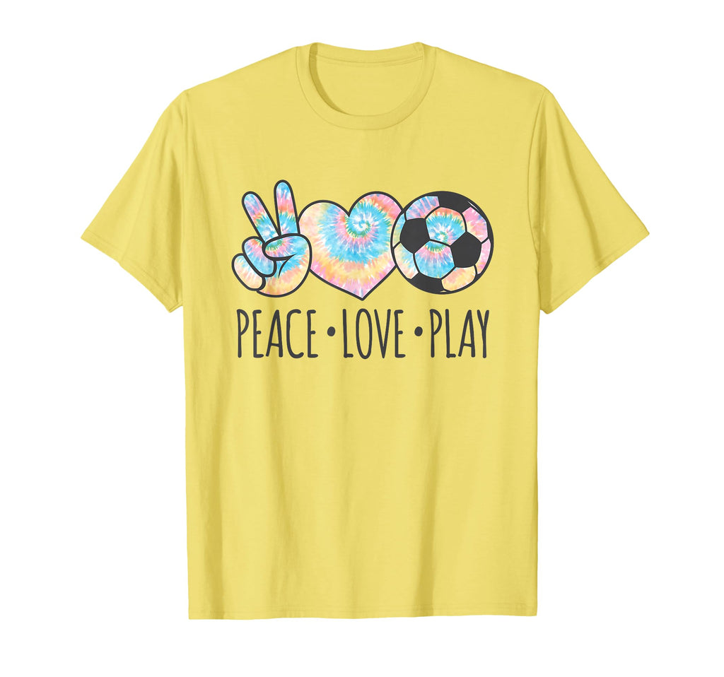 Tie Dye Soccer Teen Peace Love Play T-Shirt - Custom Art Print Men Women - T-Shirt, Sweatshirt, Hoodie