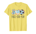 Tie Dye Soccer Teen Peace Love Play T-Shirt - Custom Art Print Men Women - T-Shirt, Sweatshirt, Hoodie