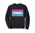 Polysexual Pride Flag Distressed Sweatshirt - Trendy Graphic Unisex - T-Shirt, Sweatshirt, Hoodie