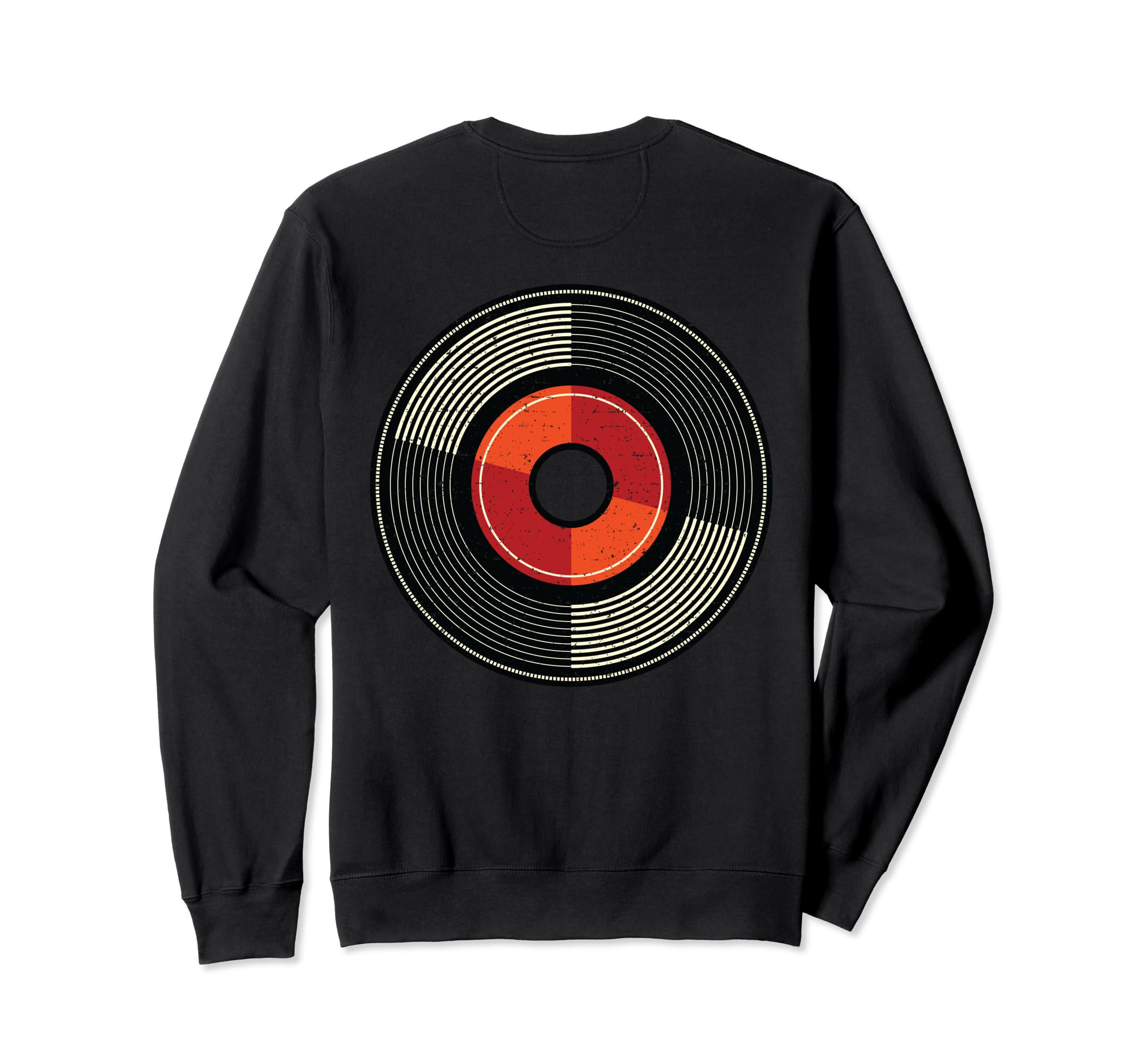 Distressed Vinyl Record Sweatshirt - Aesthetic Graphic for Adults - T-Shirt, Sweatshirt, Hoodie