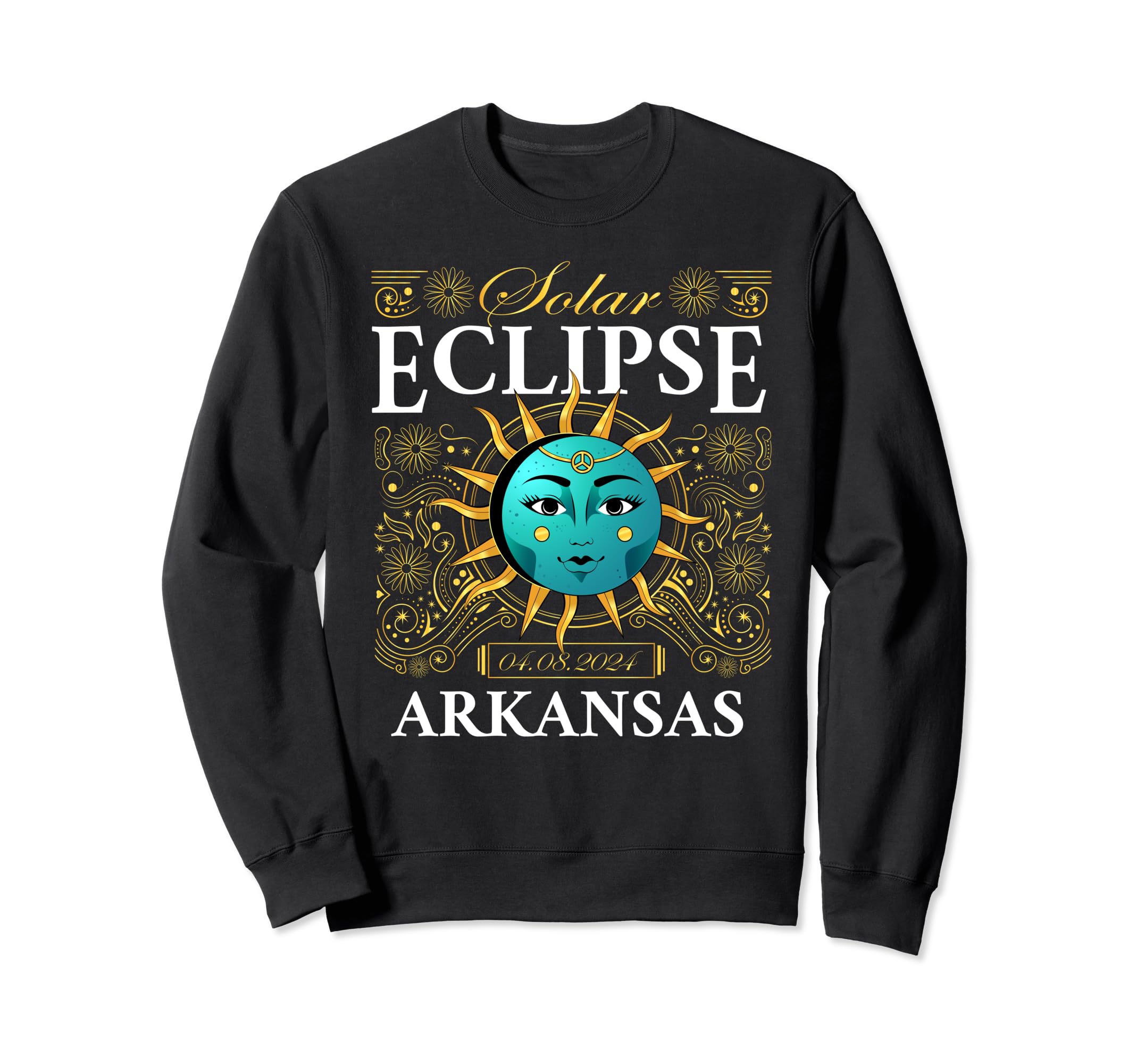 Total Solar Eclipse Arkansas 2024 Sweatshirt - Streetwear Style for Adults - T-Shirt, Sweatshirt, Hoodie