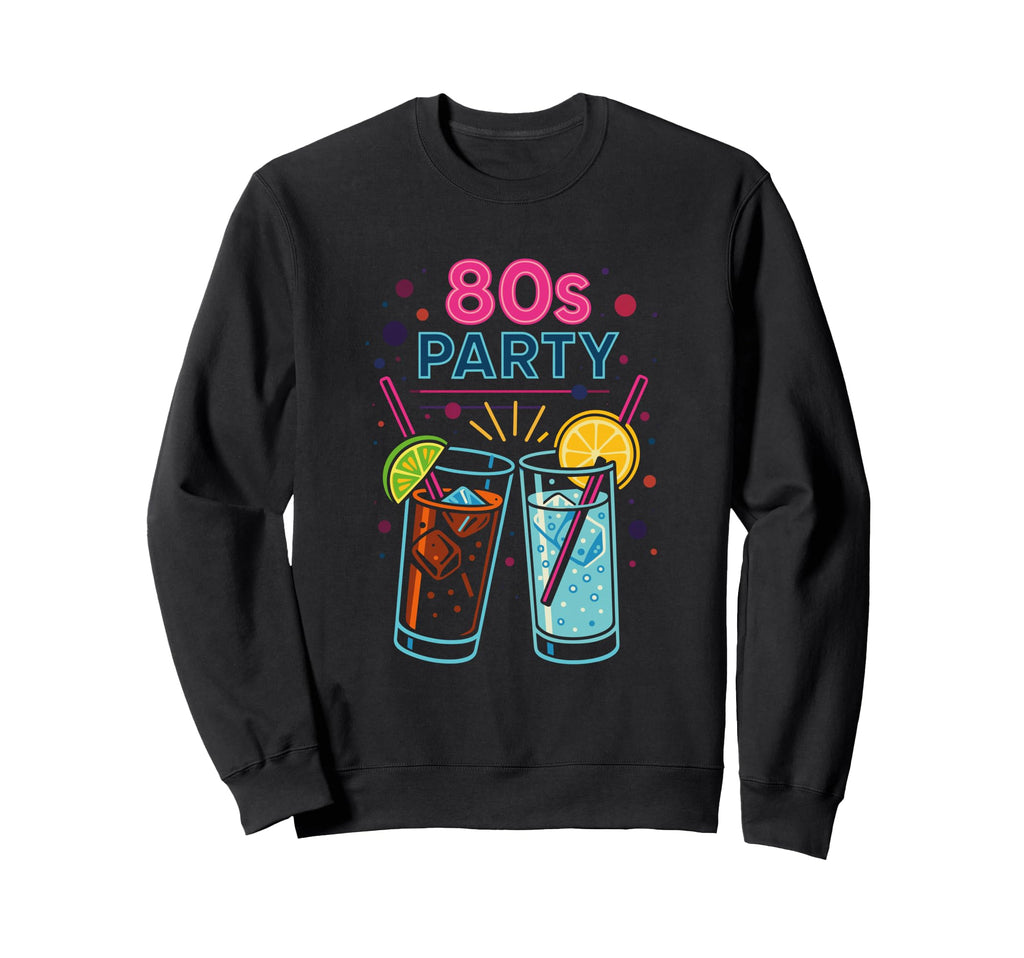 80S Outfit 80S Theme Party Disco Sweatshirt - Custom Art Print for Adults - T-Shirt, Sweatshirt, Hoodie